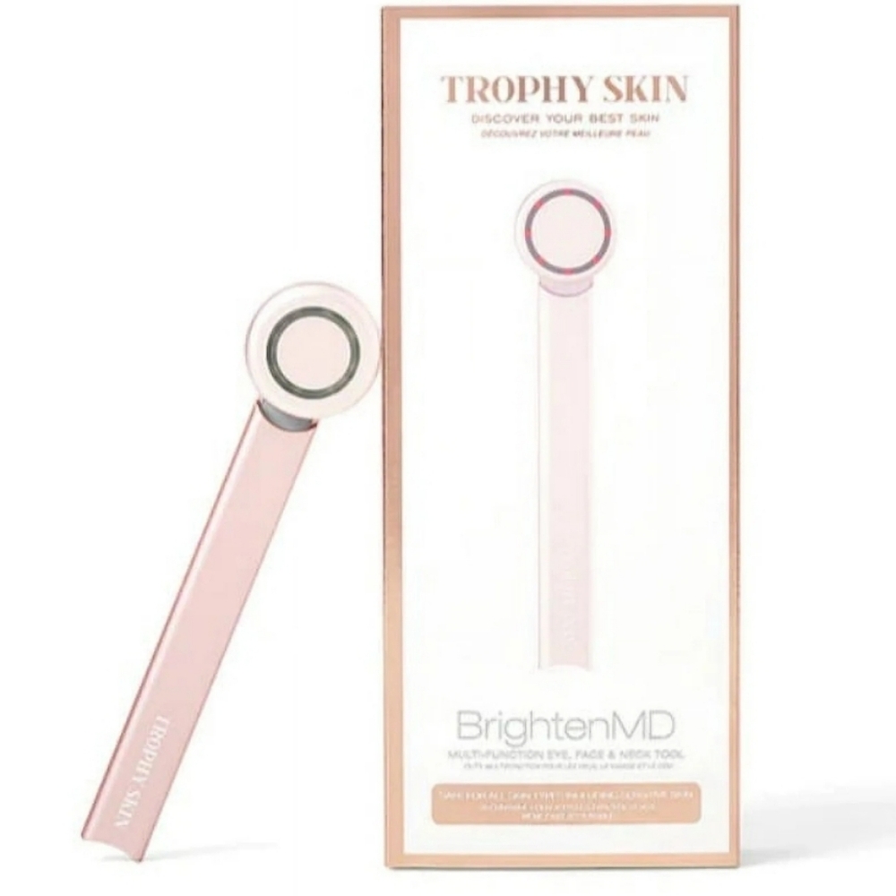NIB Trophy Skin BrightenMD Facial Tool - Pink - Sealed - Red Light Therapy - Picture 8 of 9
